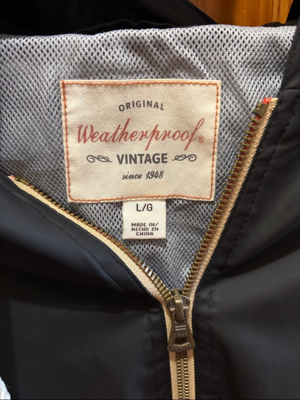 Weatherproof Black Hooded Zip Windbreaker with Contrast Drawcords - Picture 2 of 3
